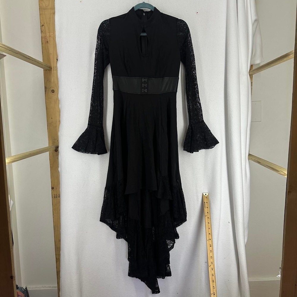 Royal Bones By Tripp‎ Gothic Lace Keyhole Hi-Low Dress Women's Small